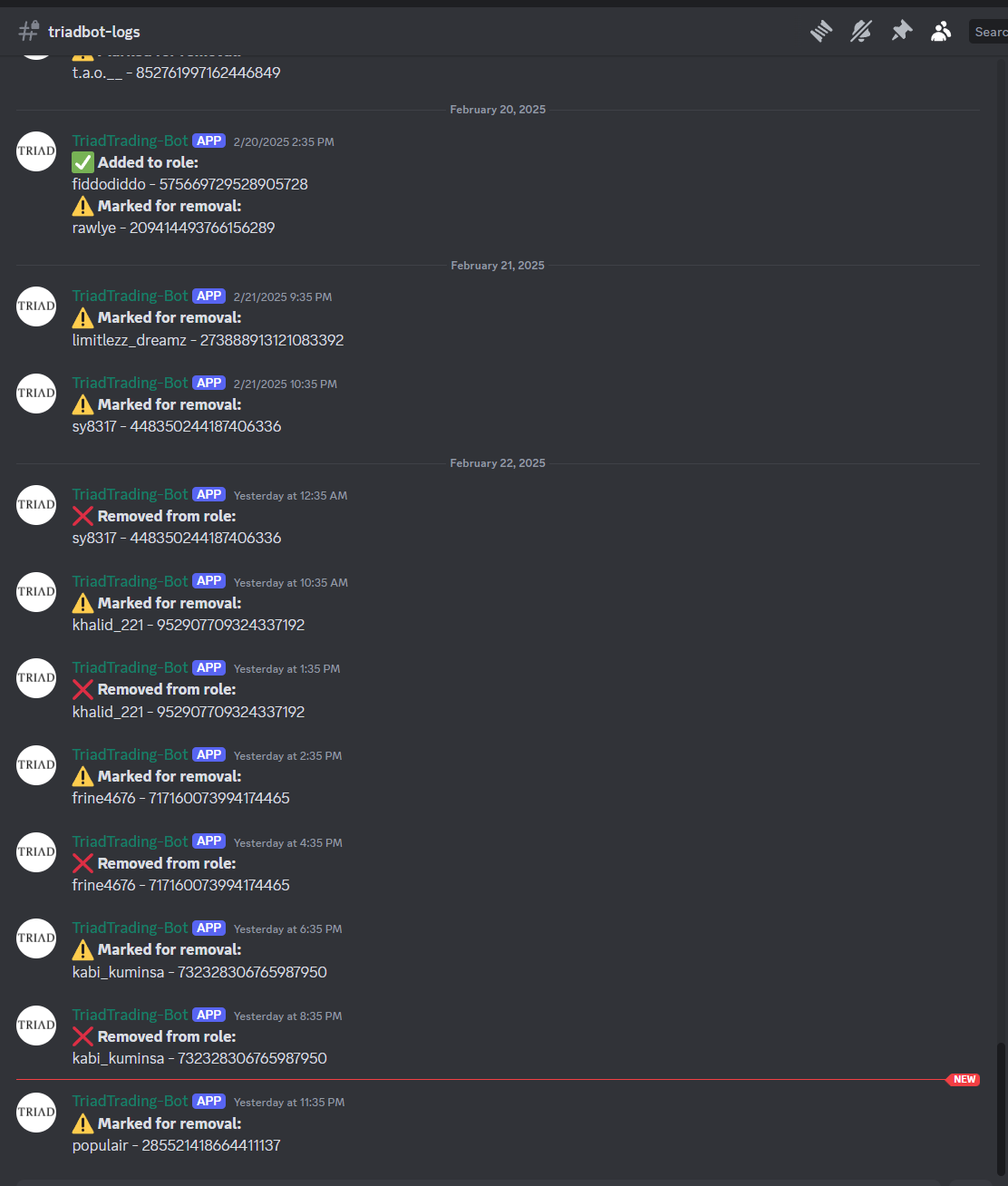 Discord Bot Interface